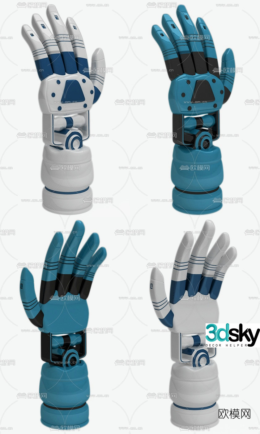 Modern robot hand 3d model
