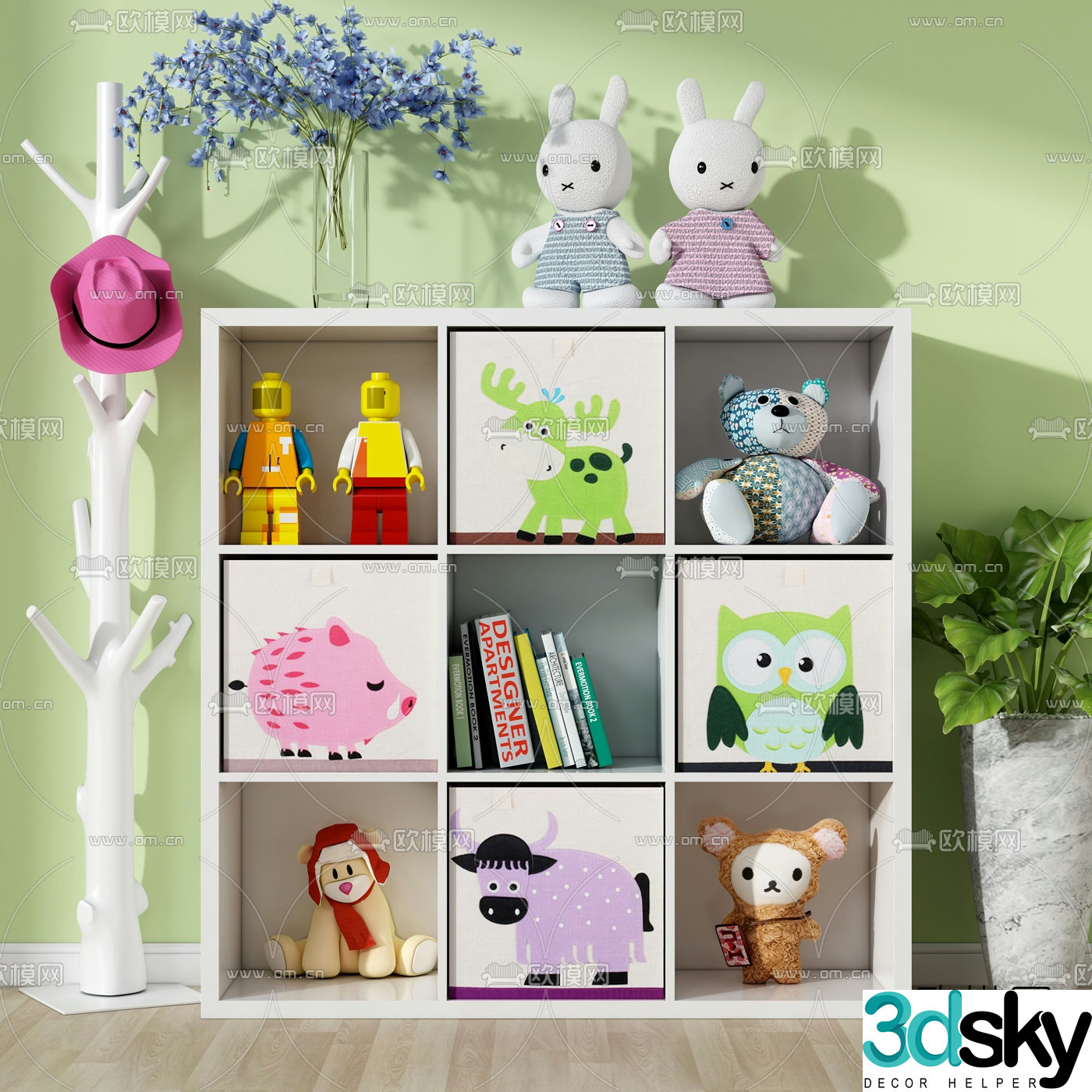 Modern children’s toy cabinet 3d model
