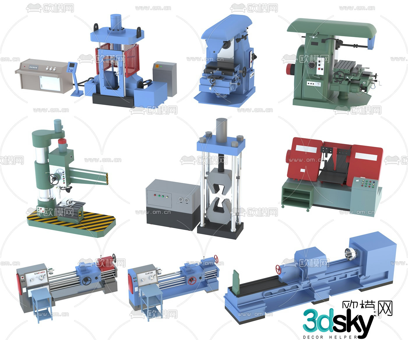 Modern industrial manufacturing machine tool equipment 3d model