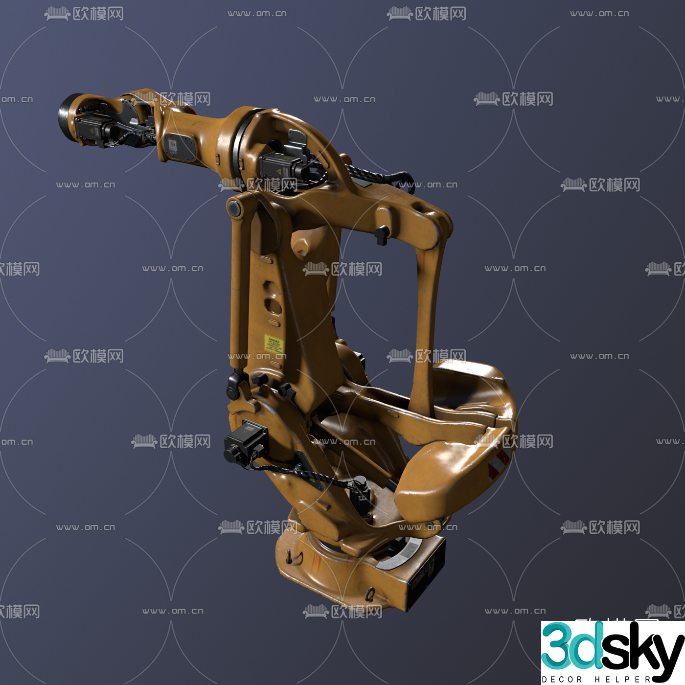 Industrial style robotic arm 3D model