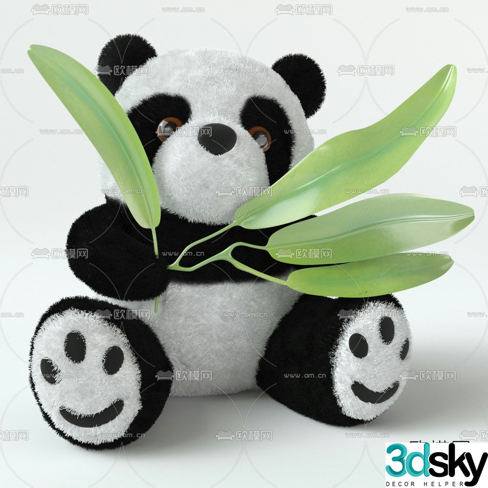 Modern panda toy 3d model