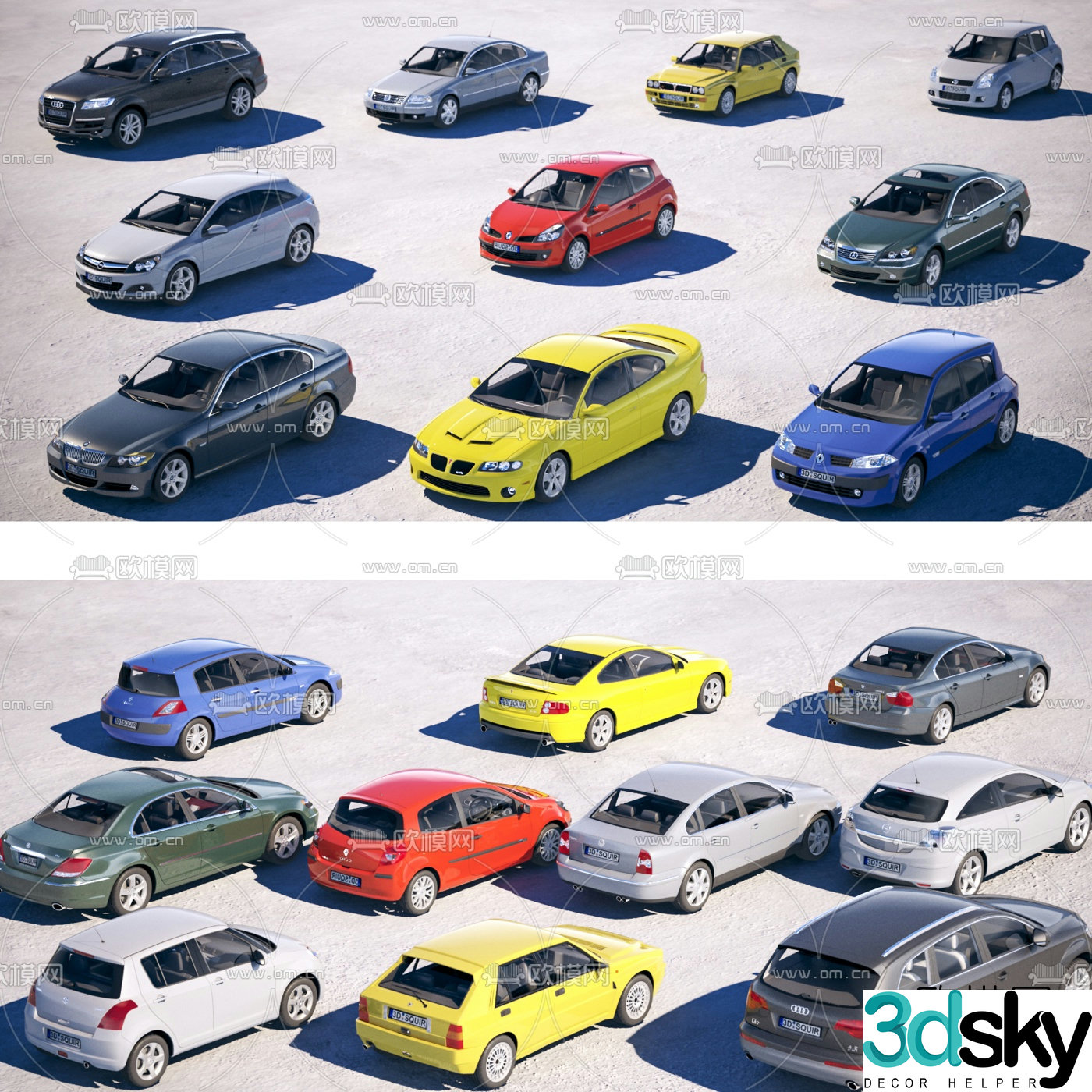 Hyundai car combination 3d model