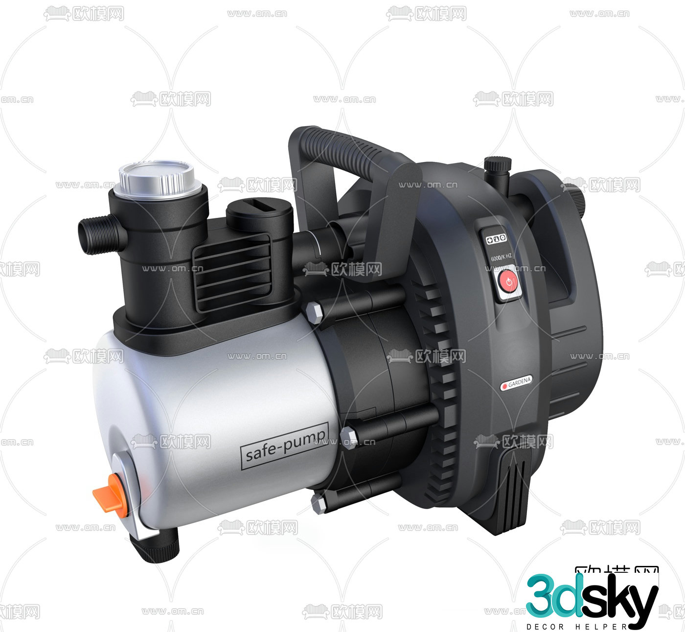Modern water pump 3d model