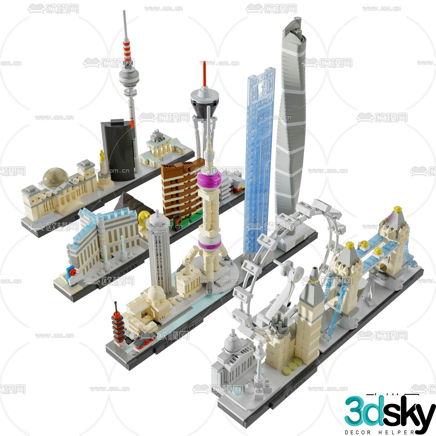 Modern LEGO City series toys 3d model