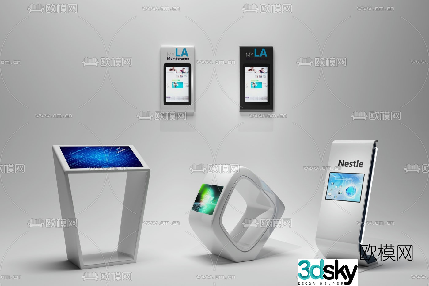 Modern smart terminal all-in-one 3D model