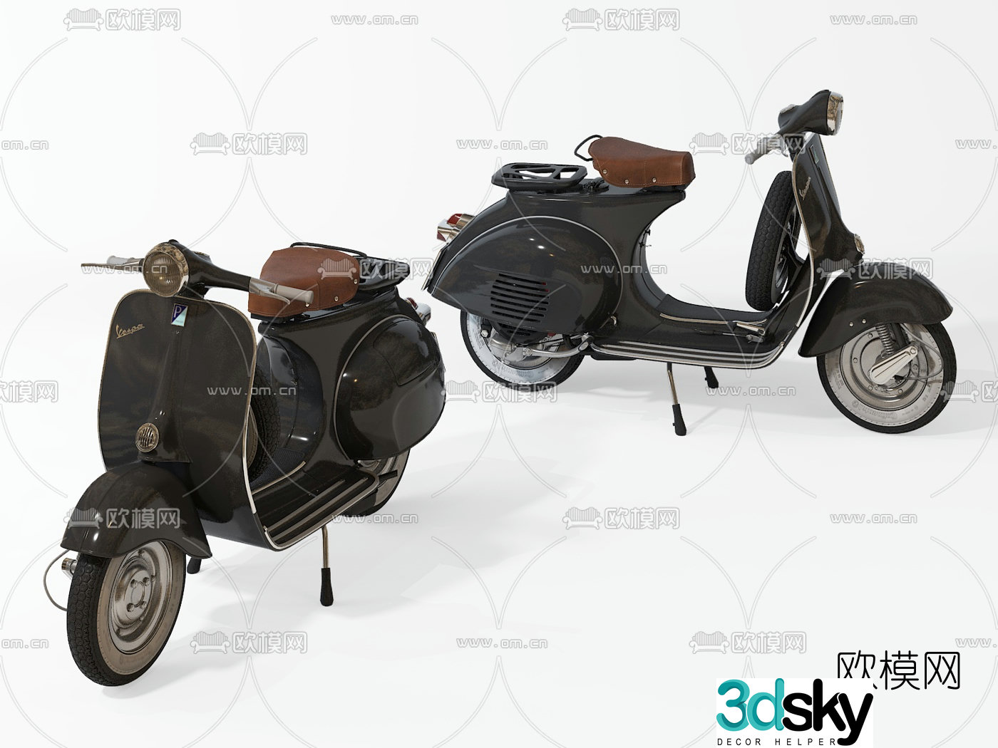 Modern motorcycle 3d model