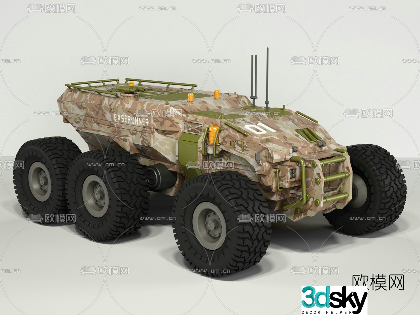 Modern military armored vehicle 3d model