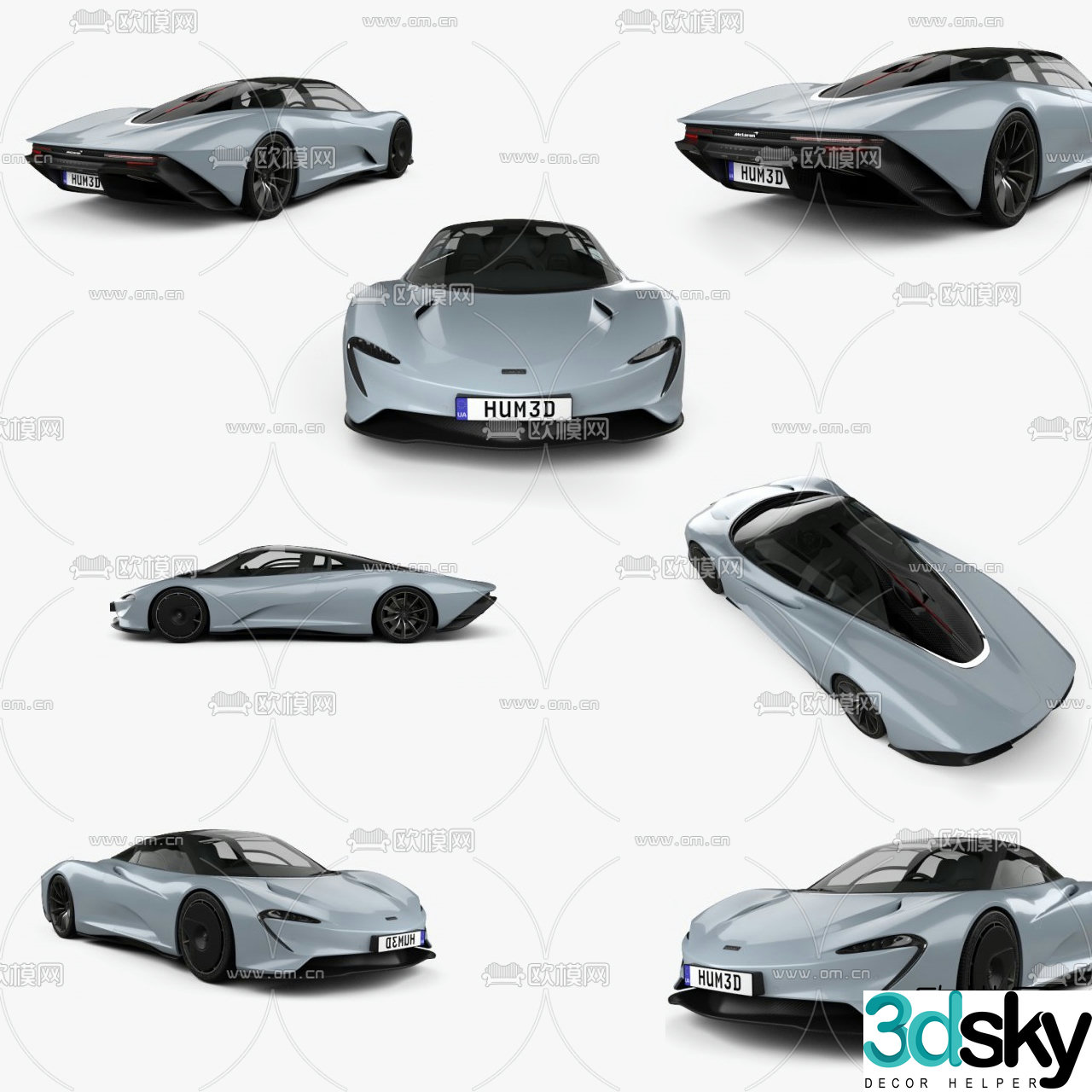 modern mclaren sports car 3d model