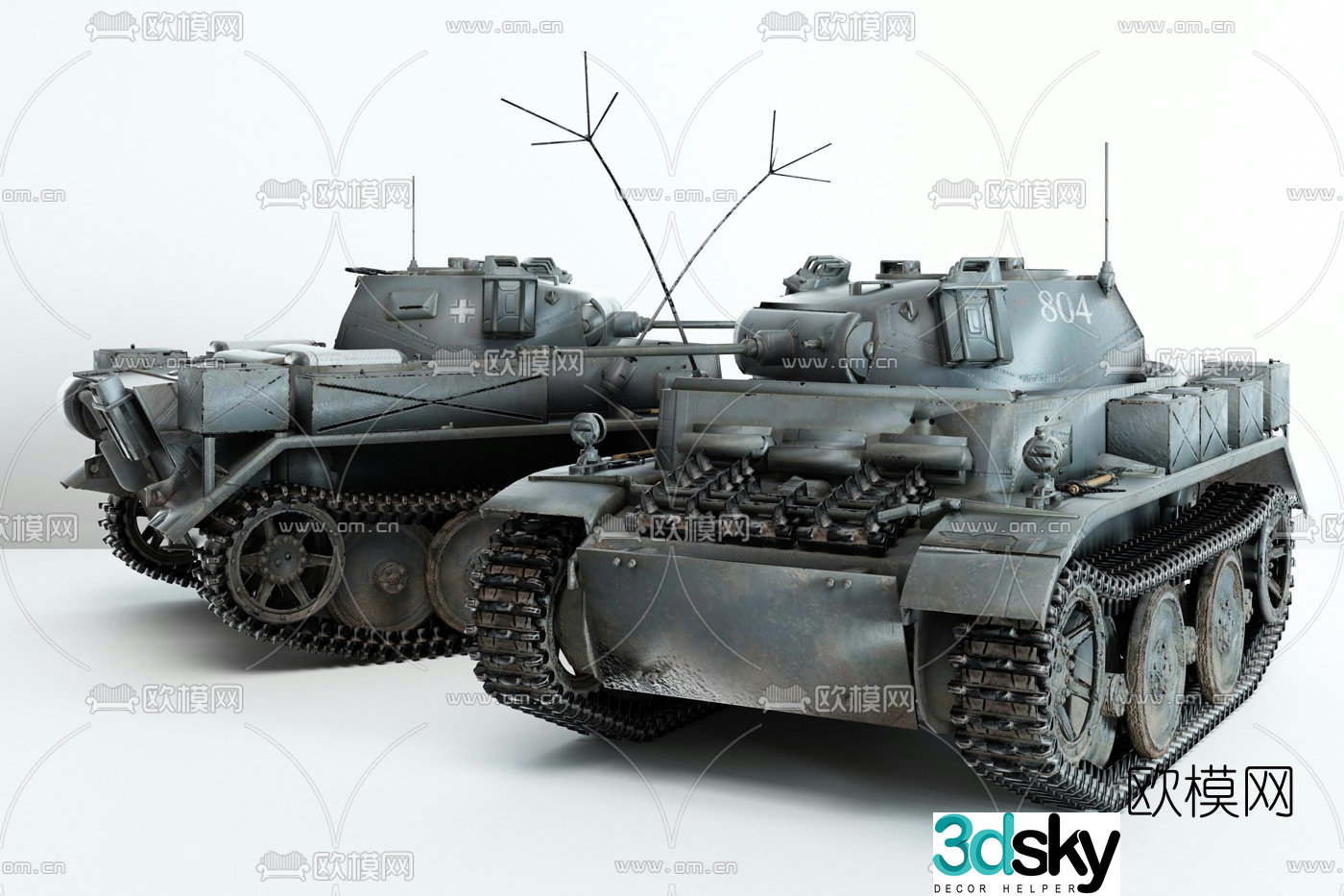 Industrial style armored tank 3d model