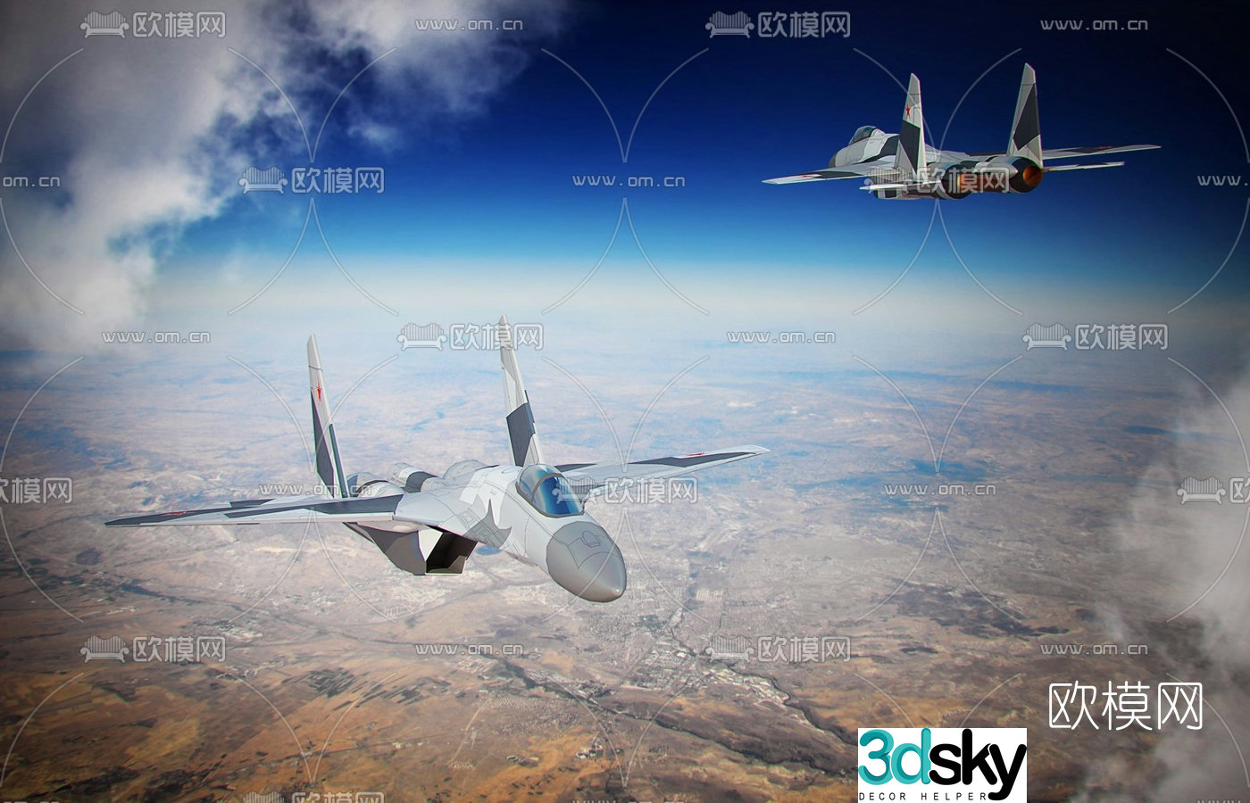 Modern fighter jet 3d model