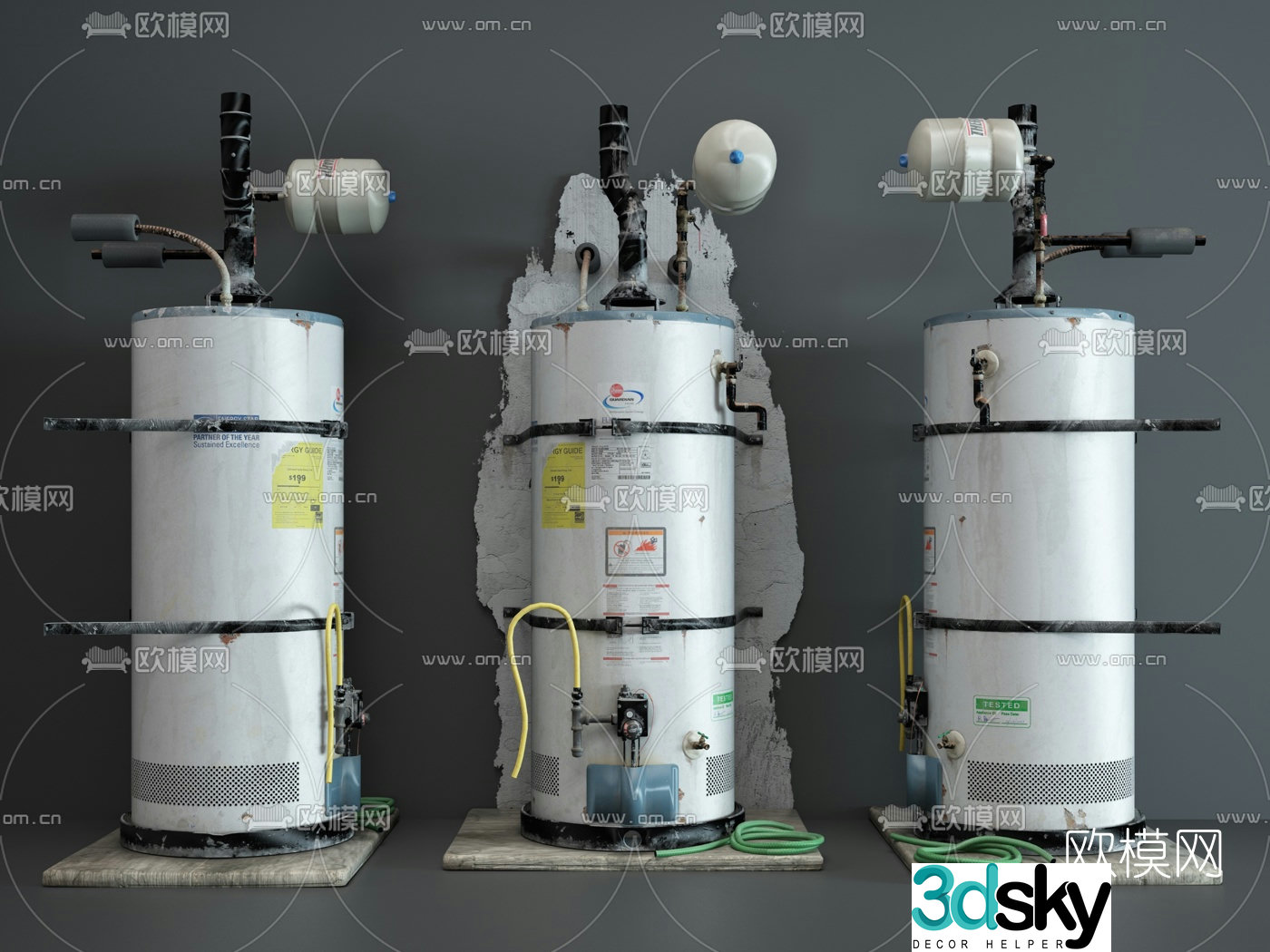 Industrial air seal tank filter industrial equipment 3d model