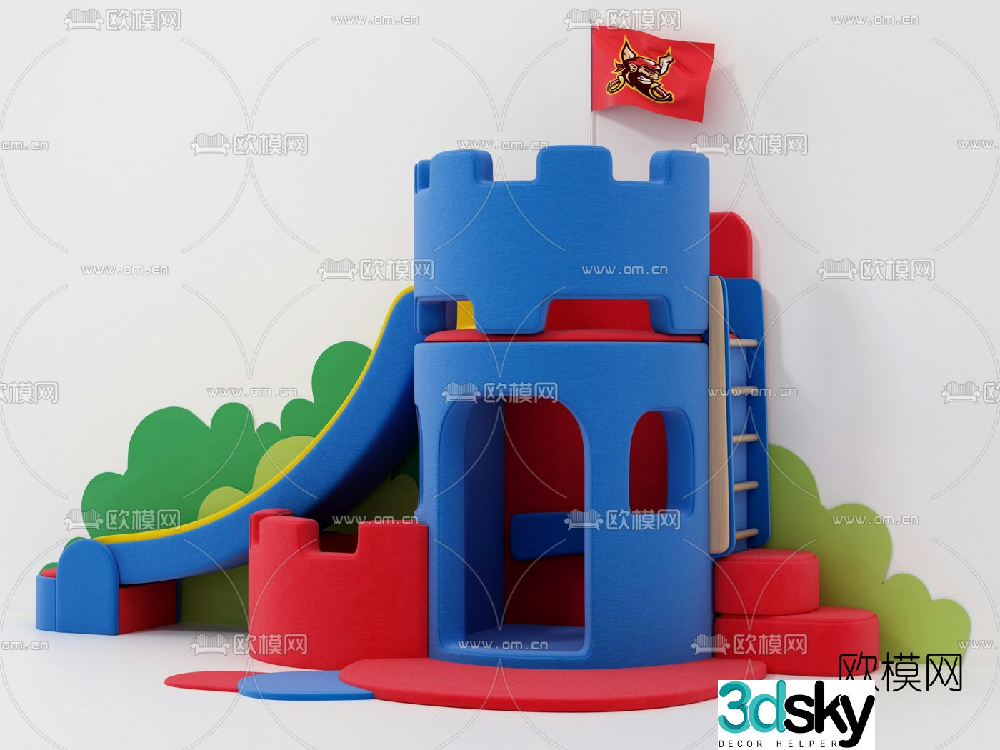 Modern children’s toy castle naughty castle 3d model