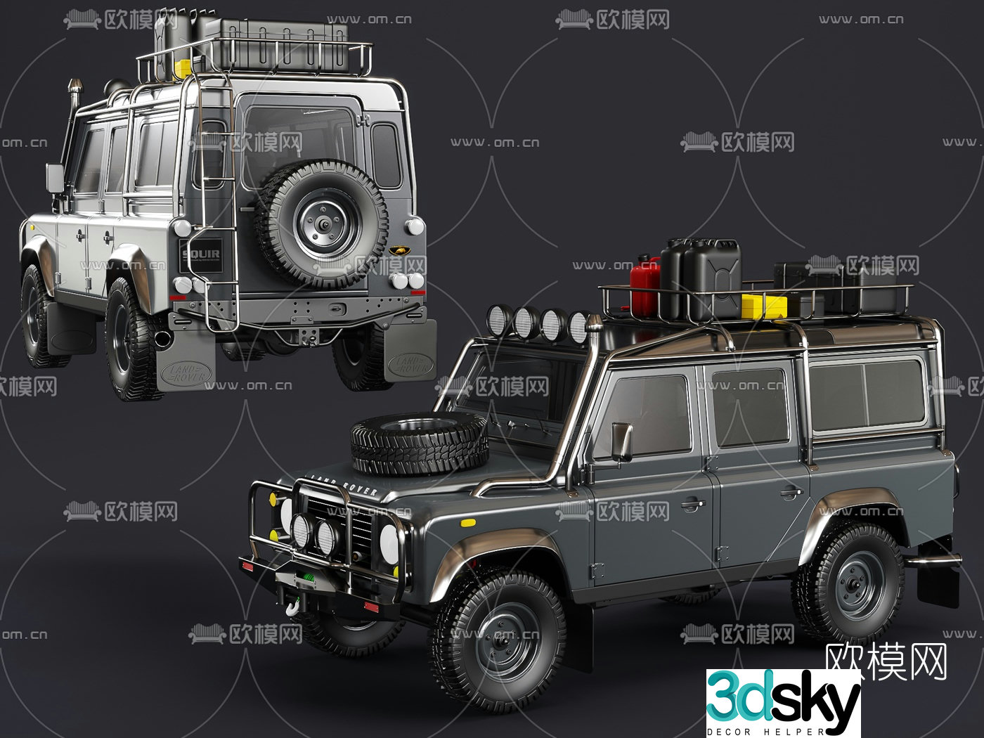 Modern Land Rover Defender off-road vehicle 3d model