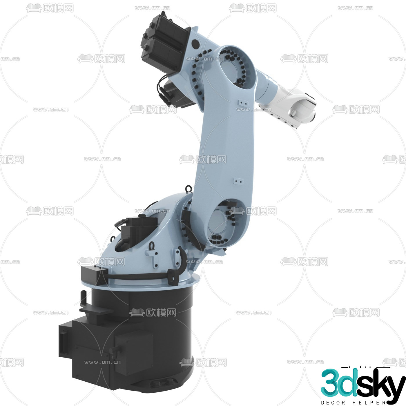 Industrial style intelligent robotic arm 3D model