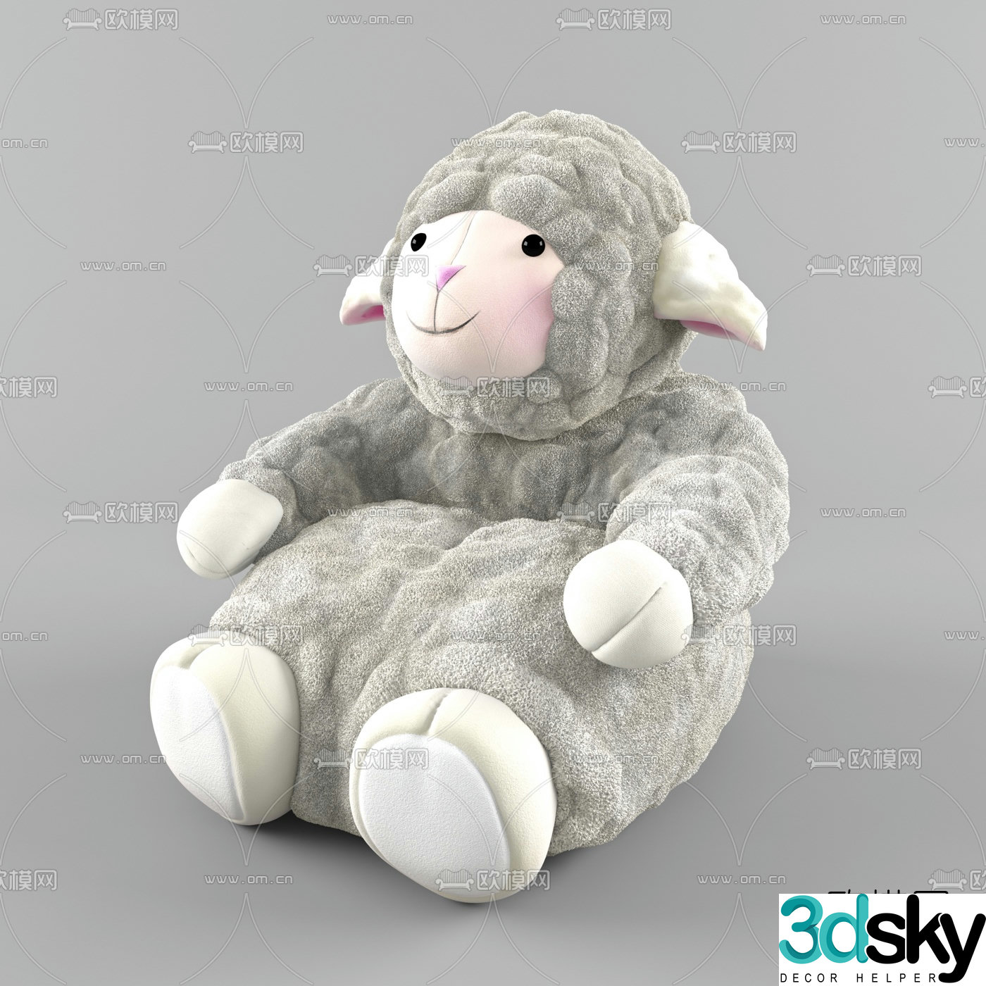 Modern sheep toy 3d model
