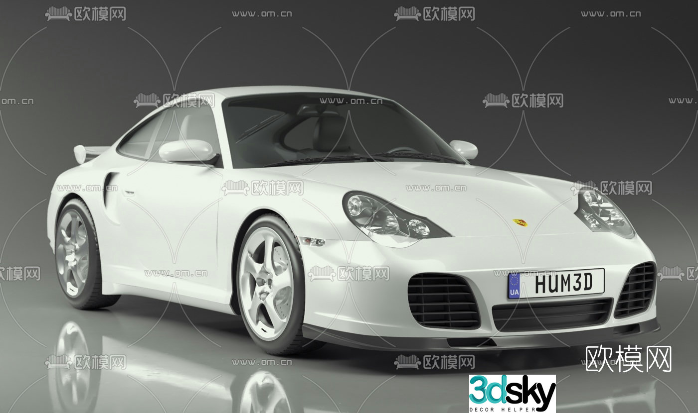 modern porsche sedan 3d model