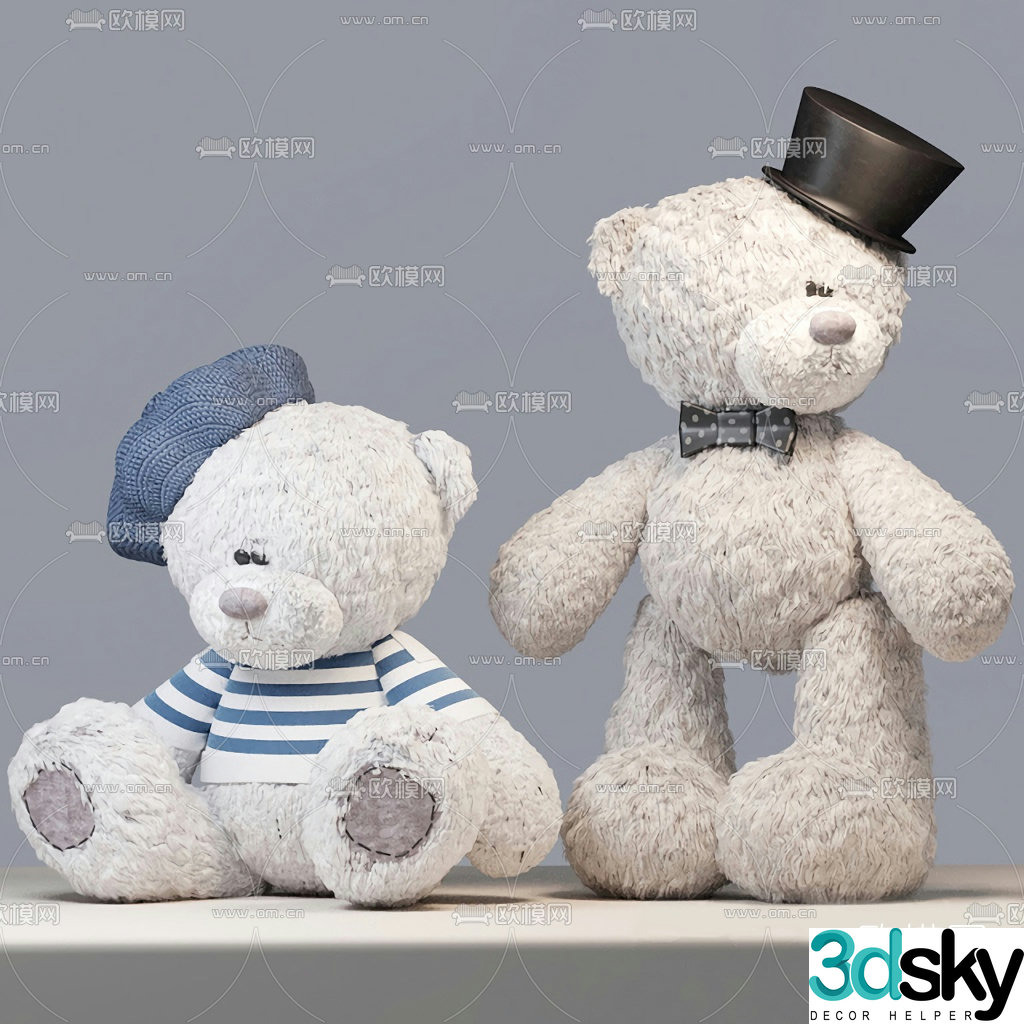 Modern children’s teddy bear 3d model