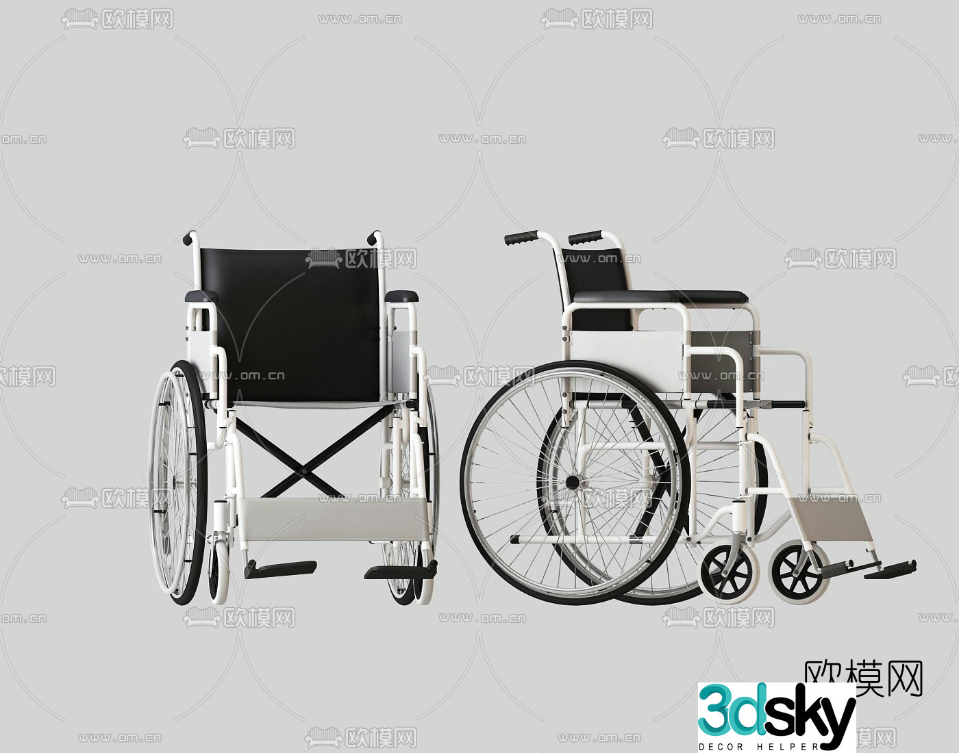 Modern wheelchair 3d model