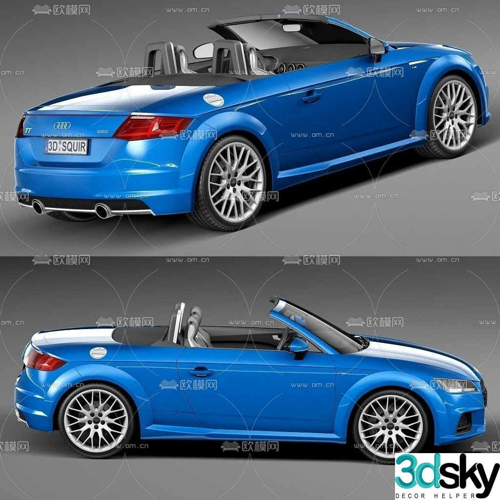 modern audi roadster 3d model
