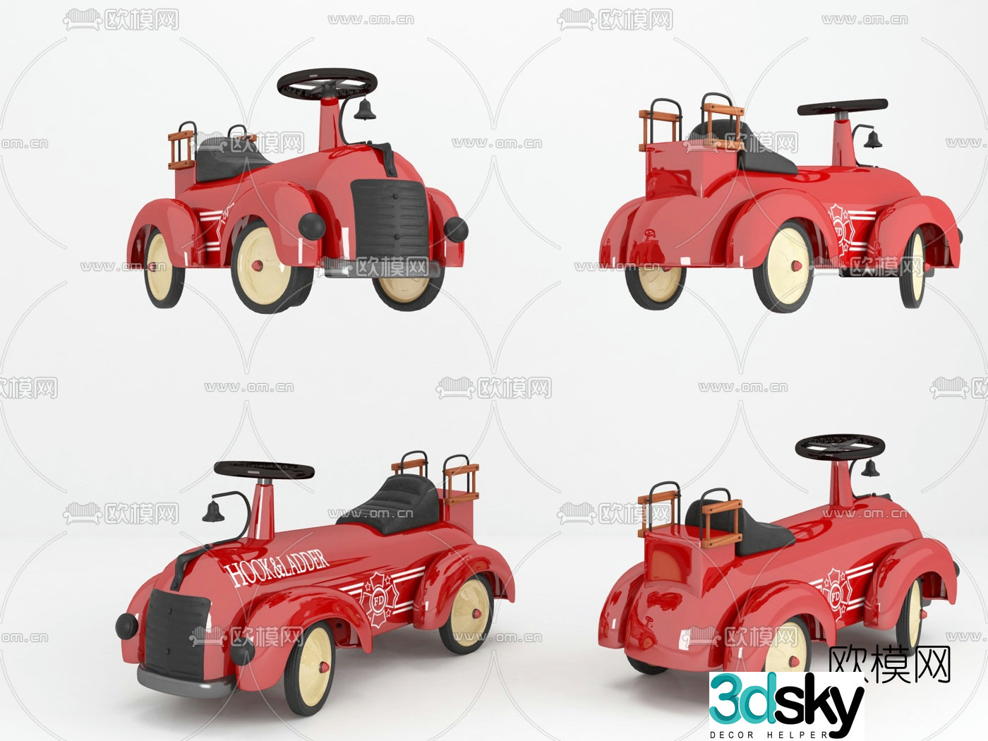 Modern children’s toy car 3d model