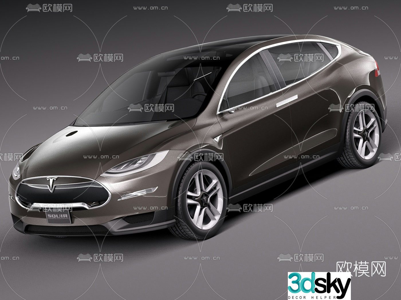 Hyundai Tesla car 3d model