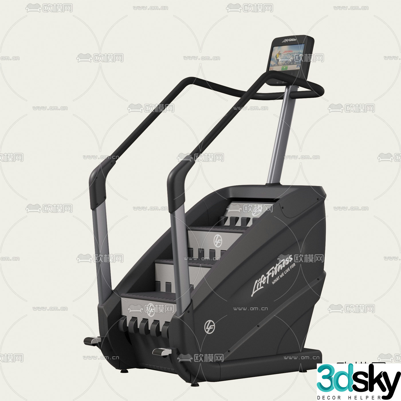 Modern fitness climbing machine 3d model