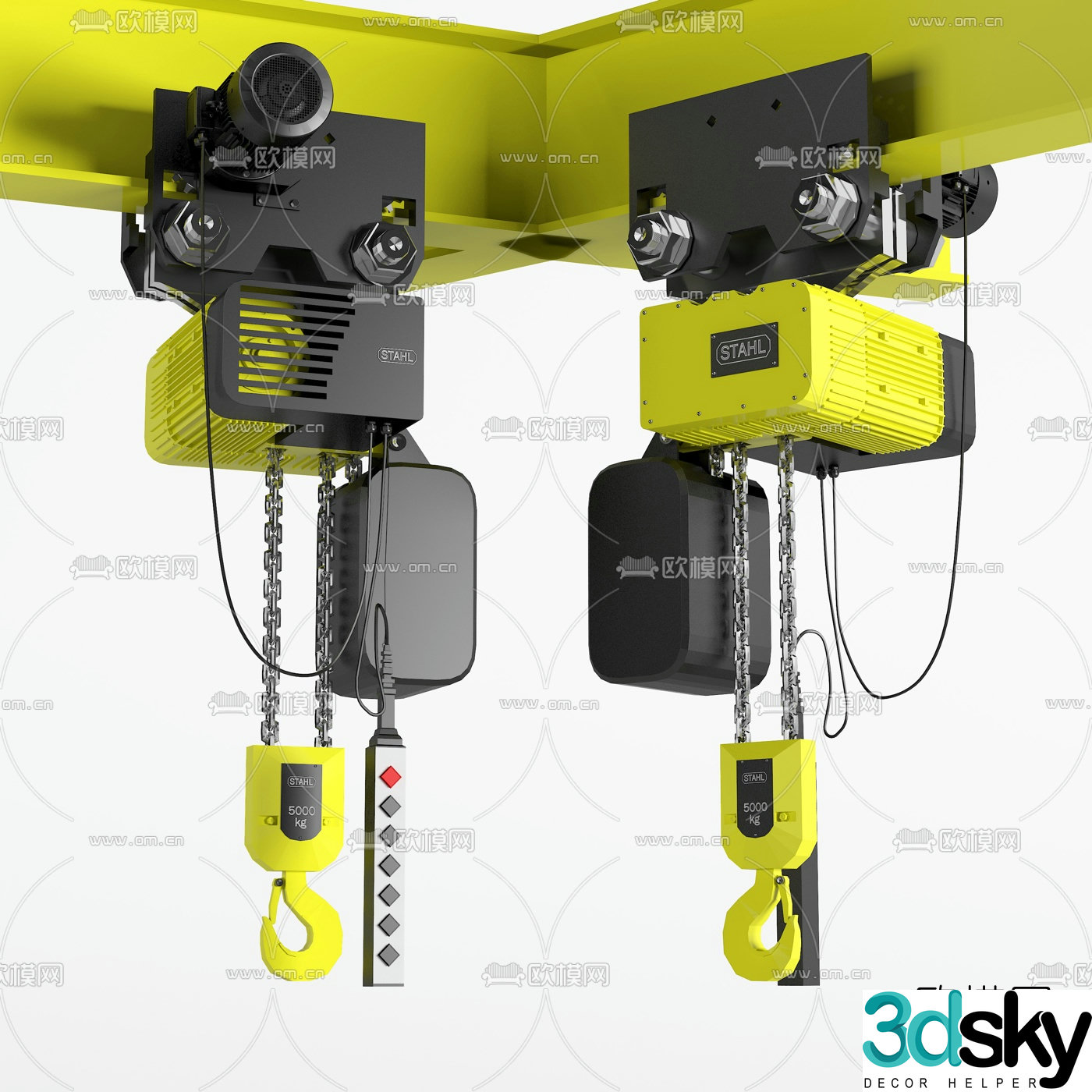 Modern lifting crane 3d model