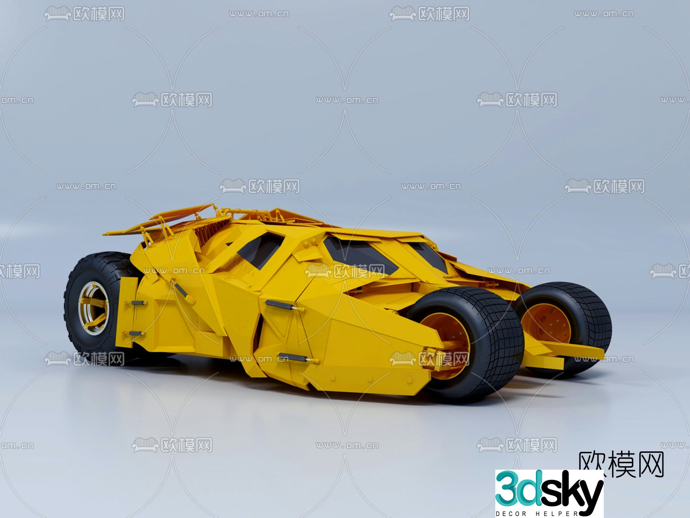Industrial style Batman battle vehicle 3D model