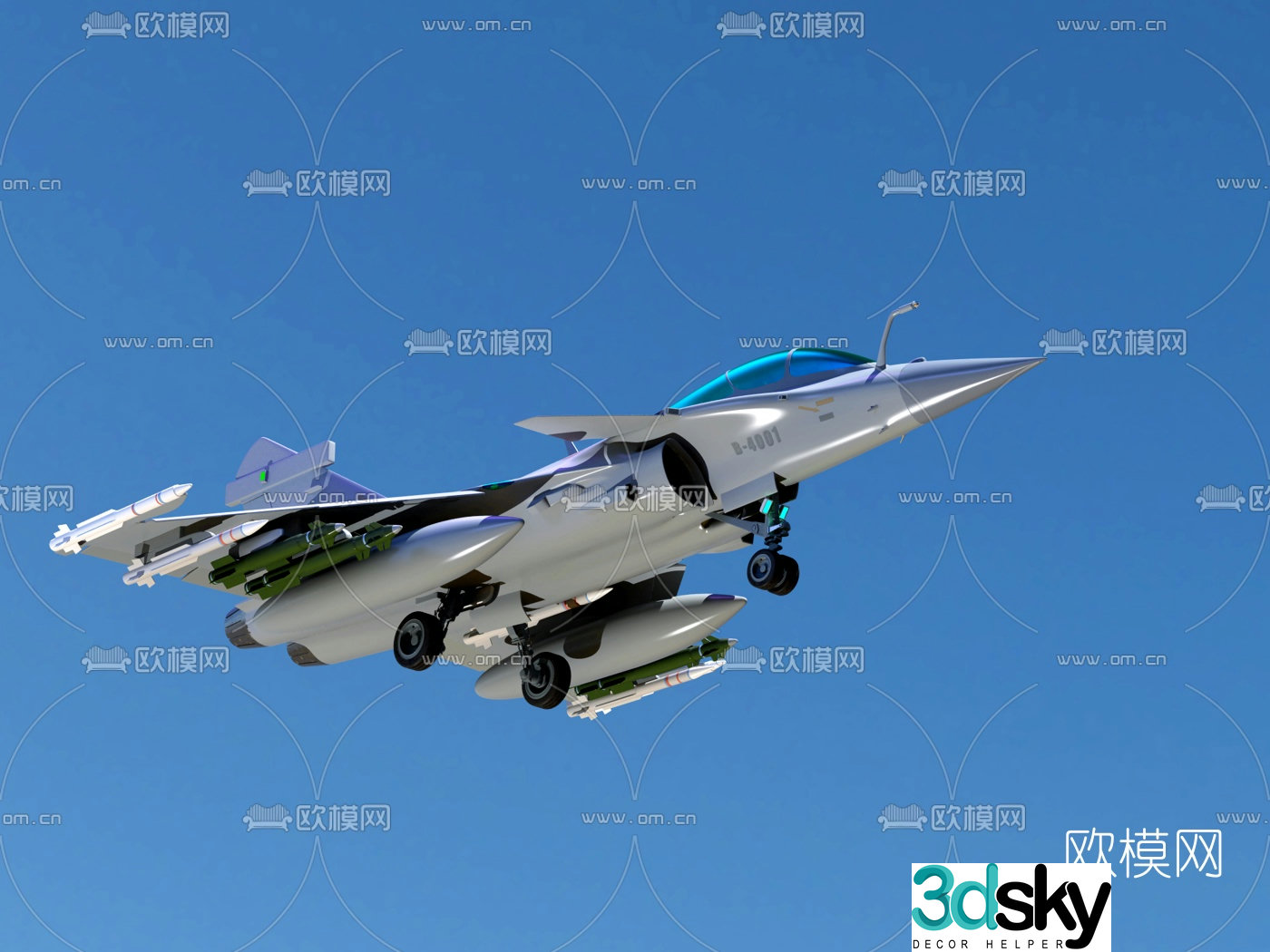Modern military weapon fighter 3d model