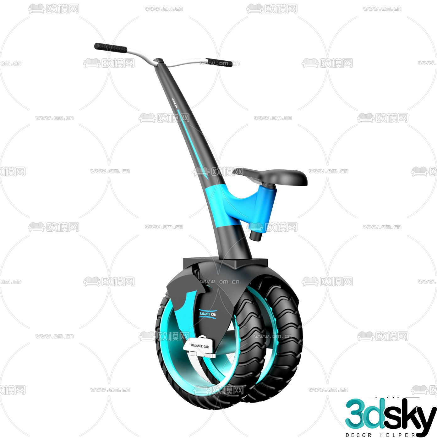 Modern balance car 3d model