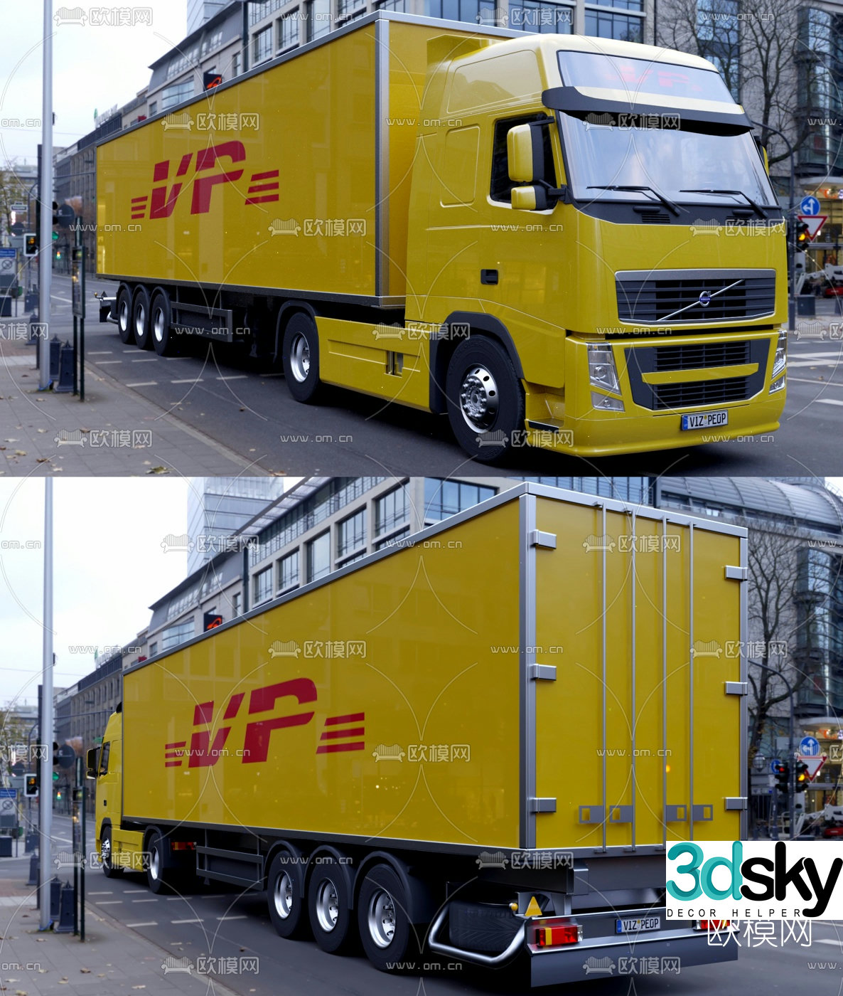 modern volvo truck 3d model