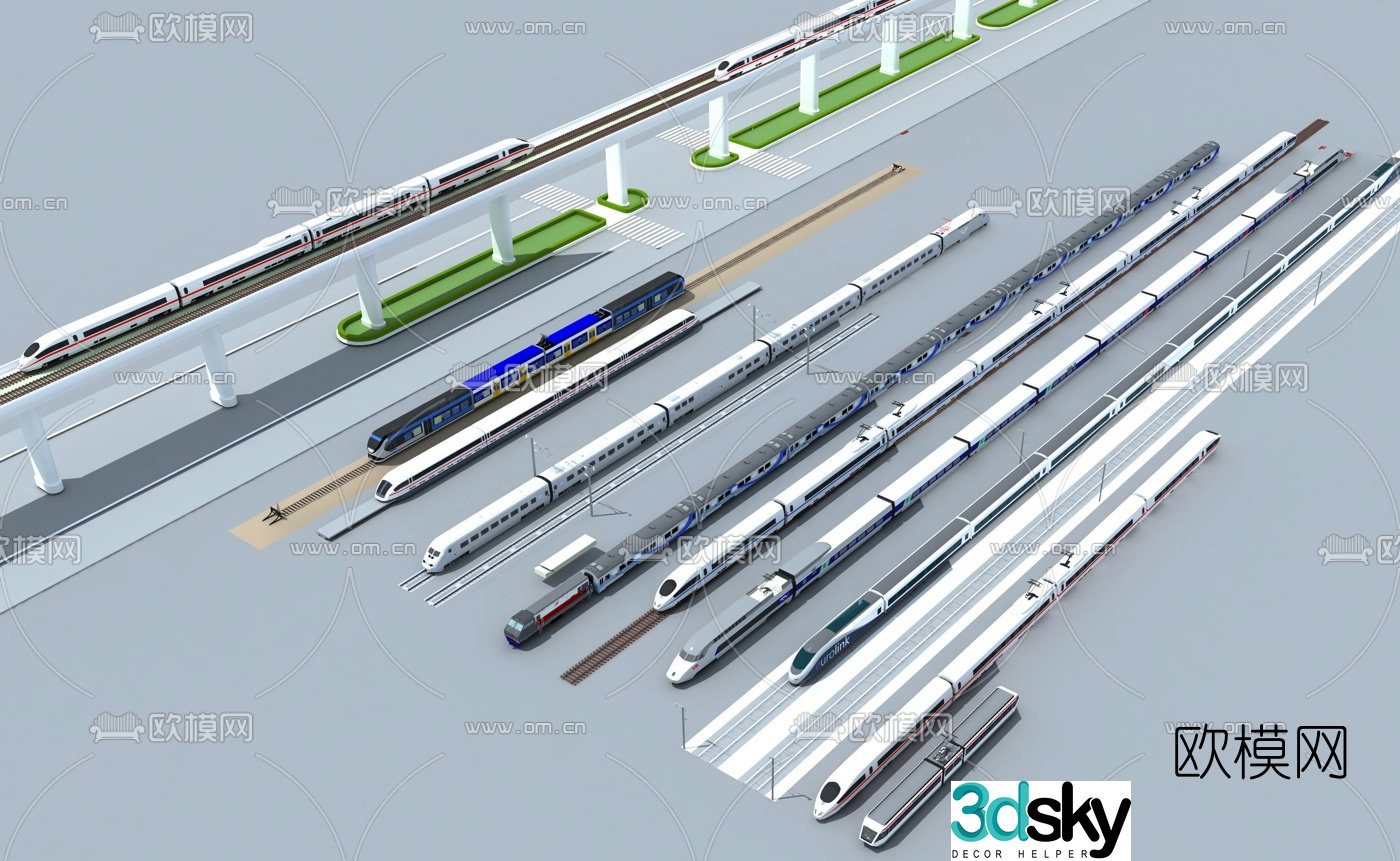 3D model of modern Harmony high-speed train