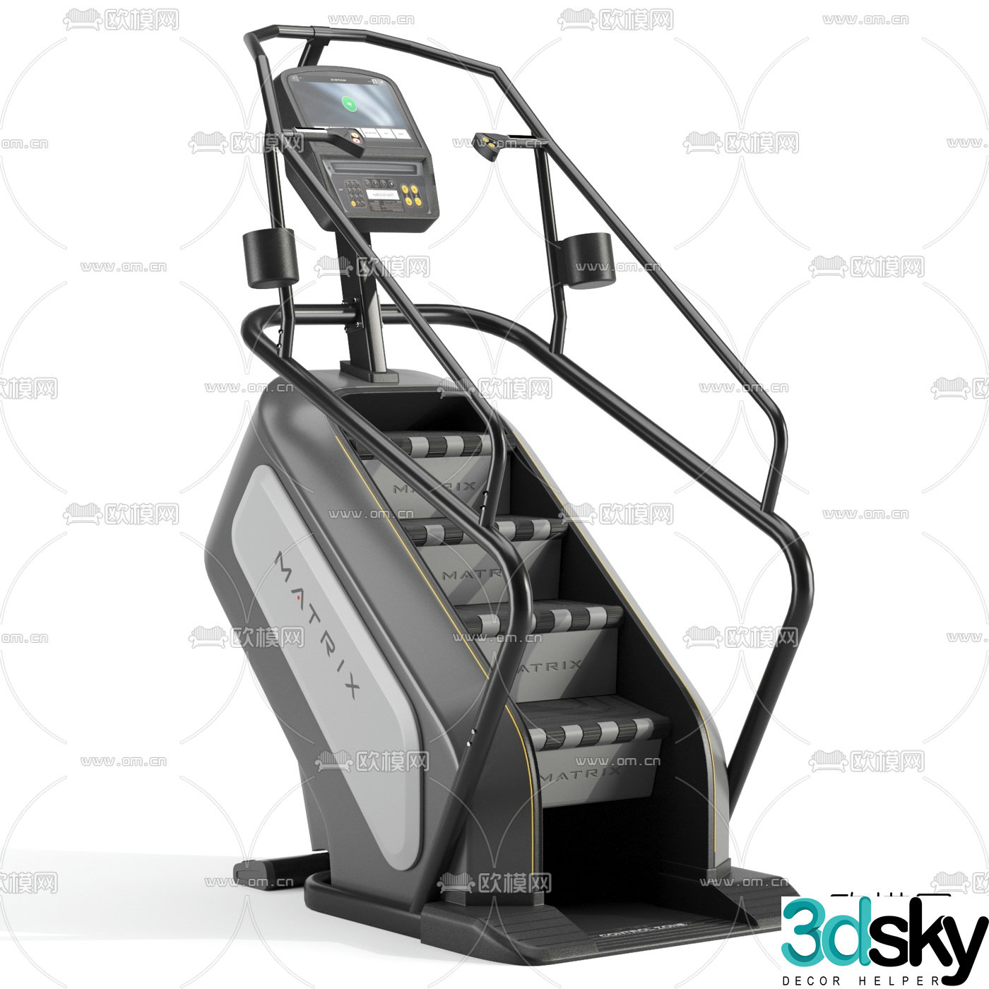 Modern fitness equipment climbing machine 3d model