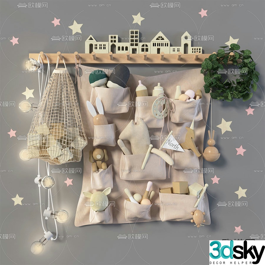 Nordic children’s toy pendant 3D model