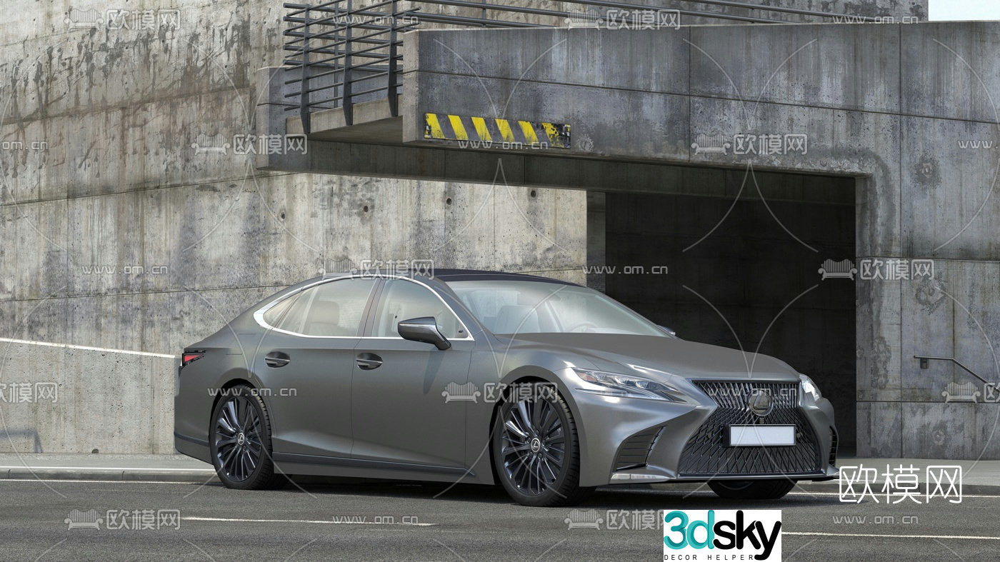 modern lexus car 3d model