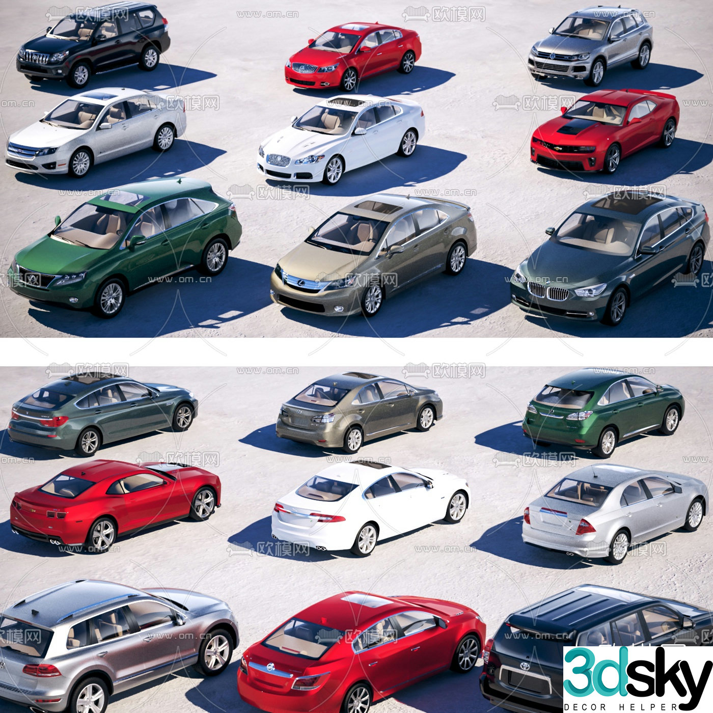 Hyundai car combination 3d model