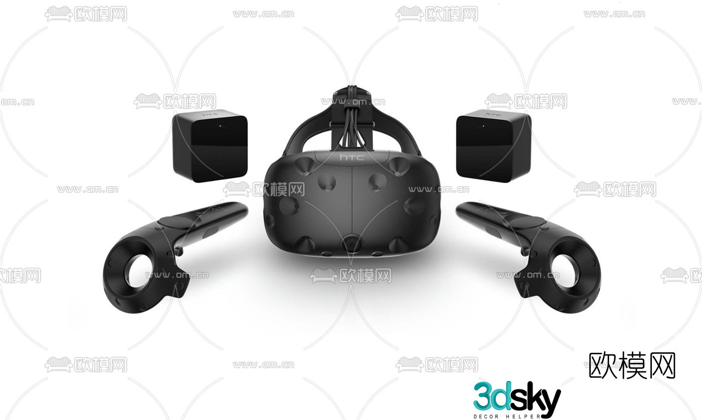 Modern handle htcvr device 3d model