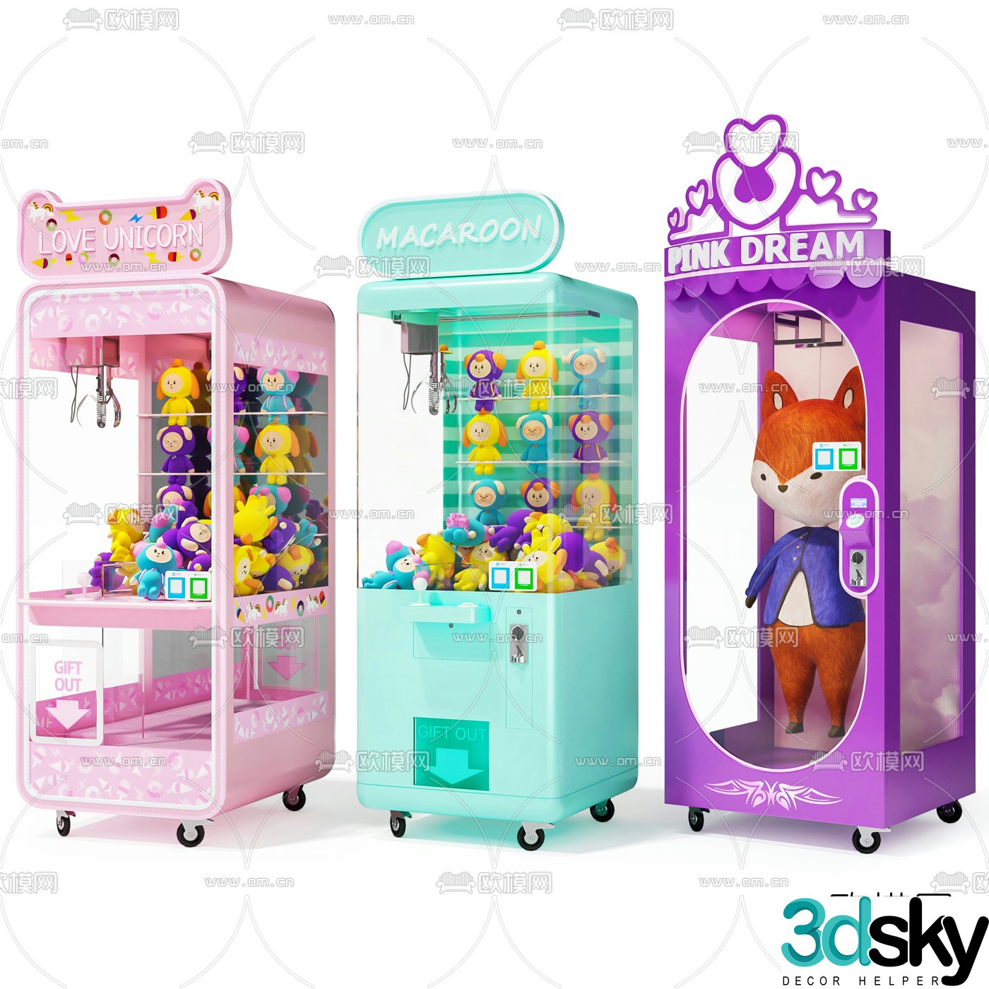 Modern claw machine 3d model