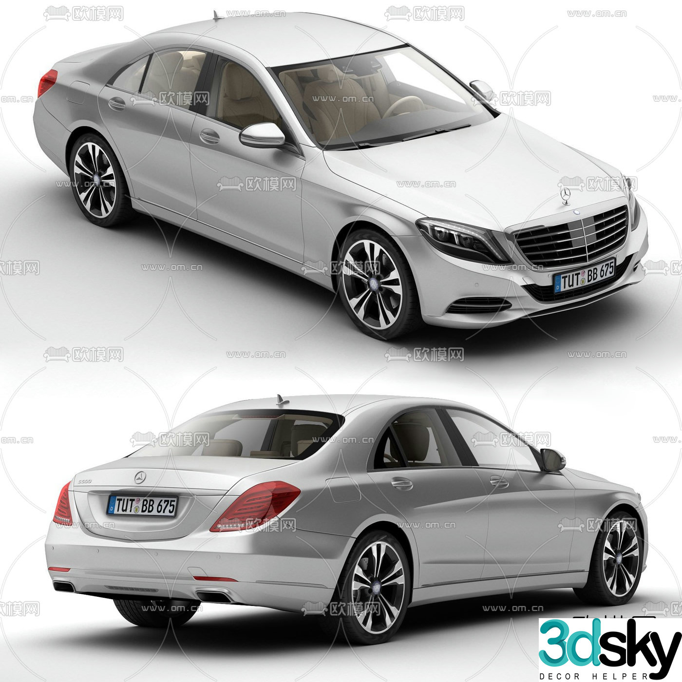 modern mercedes car 3d model