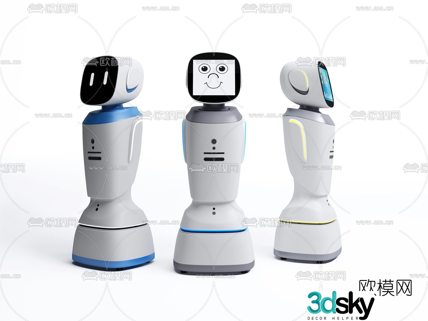 Modern intelligent robot 3d model