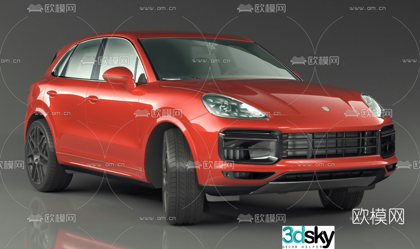 modern porsche sedan 3d model