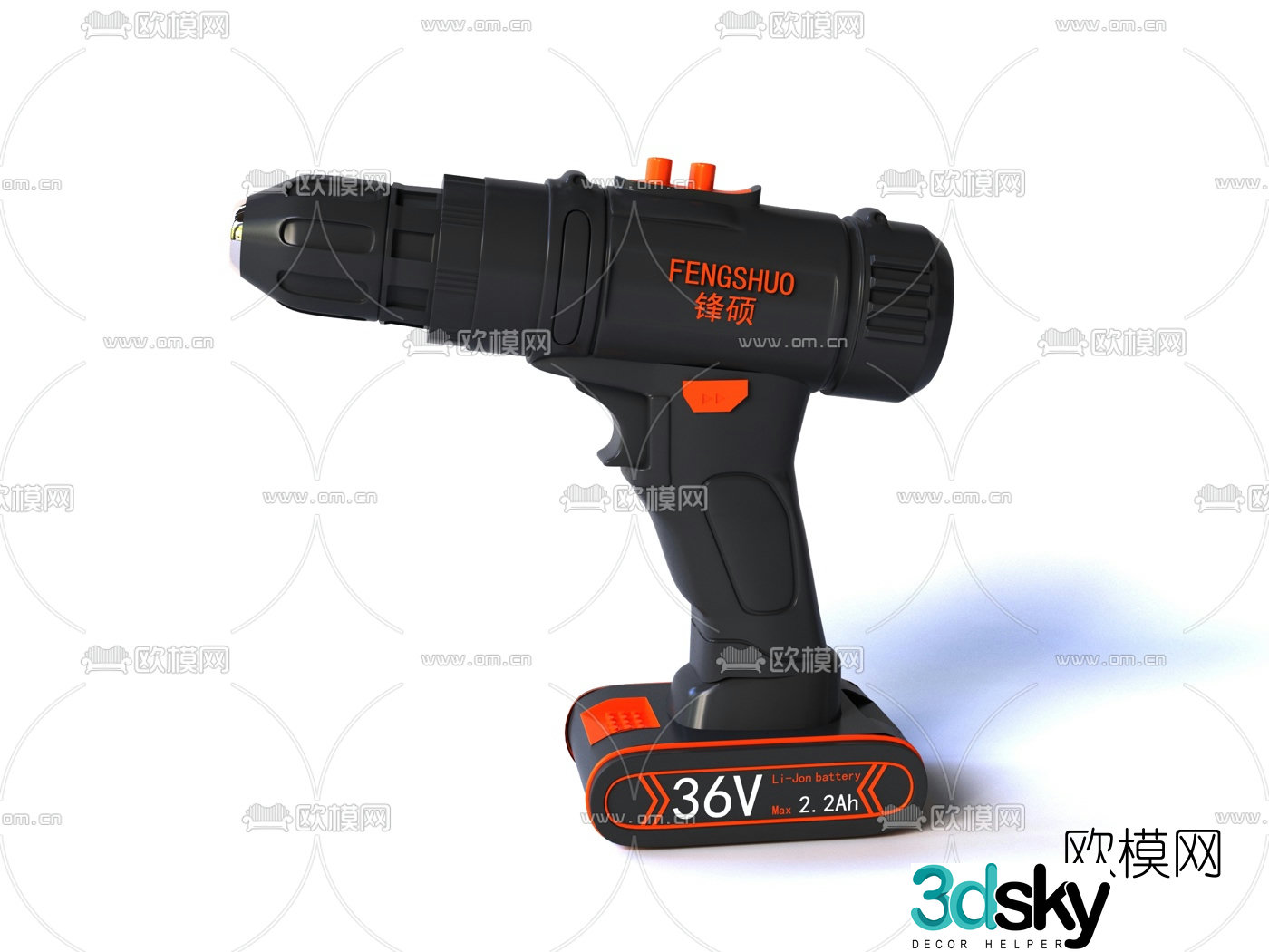 Modern hand drill 3d model