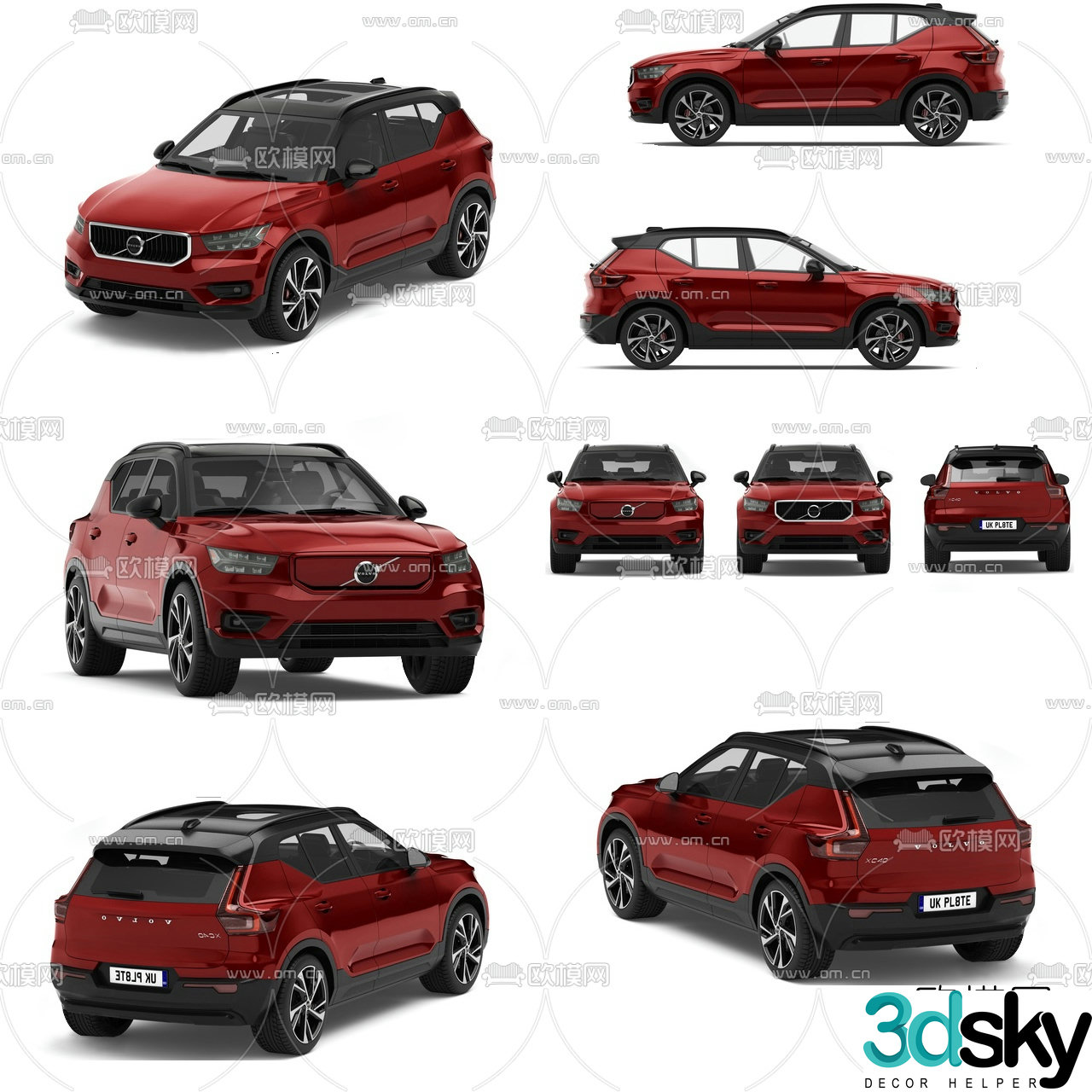 Modern Volvo SUV 3d model
