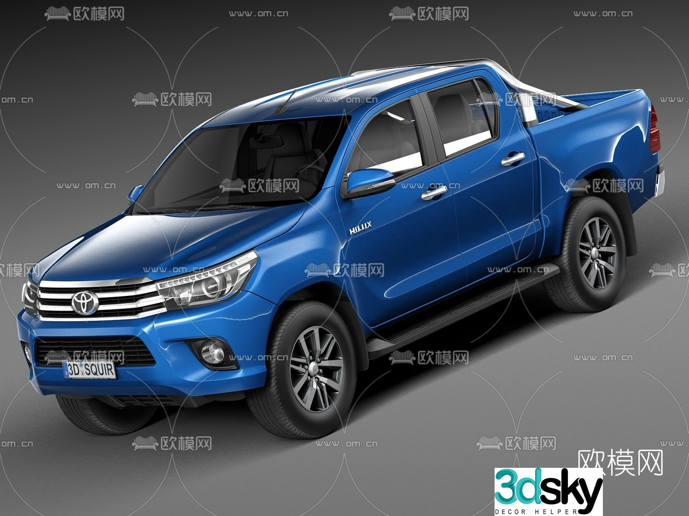 Modern Toyota pickup car 3d model
