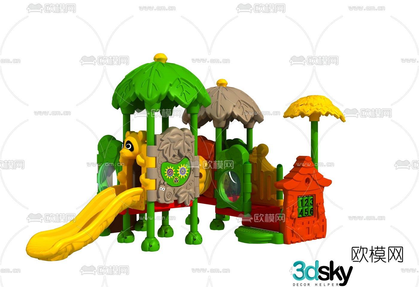 Modern children's slide ride 3d model