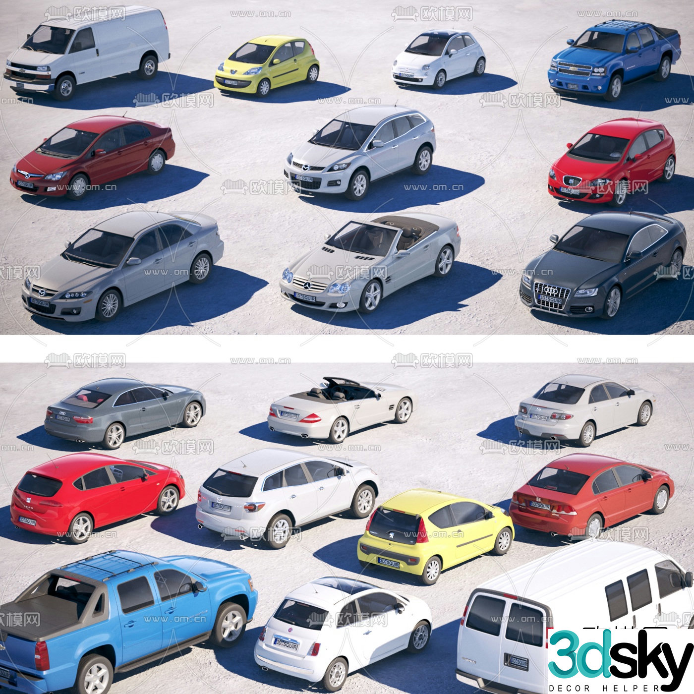 Hyundai car combination 3d model