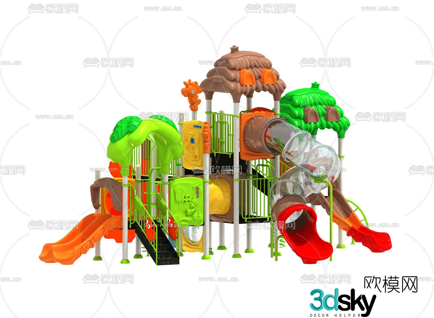 Modern children's slide ride 3d model