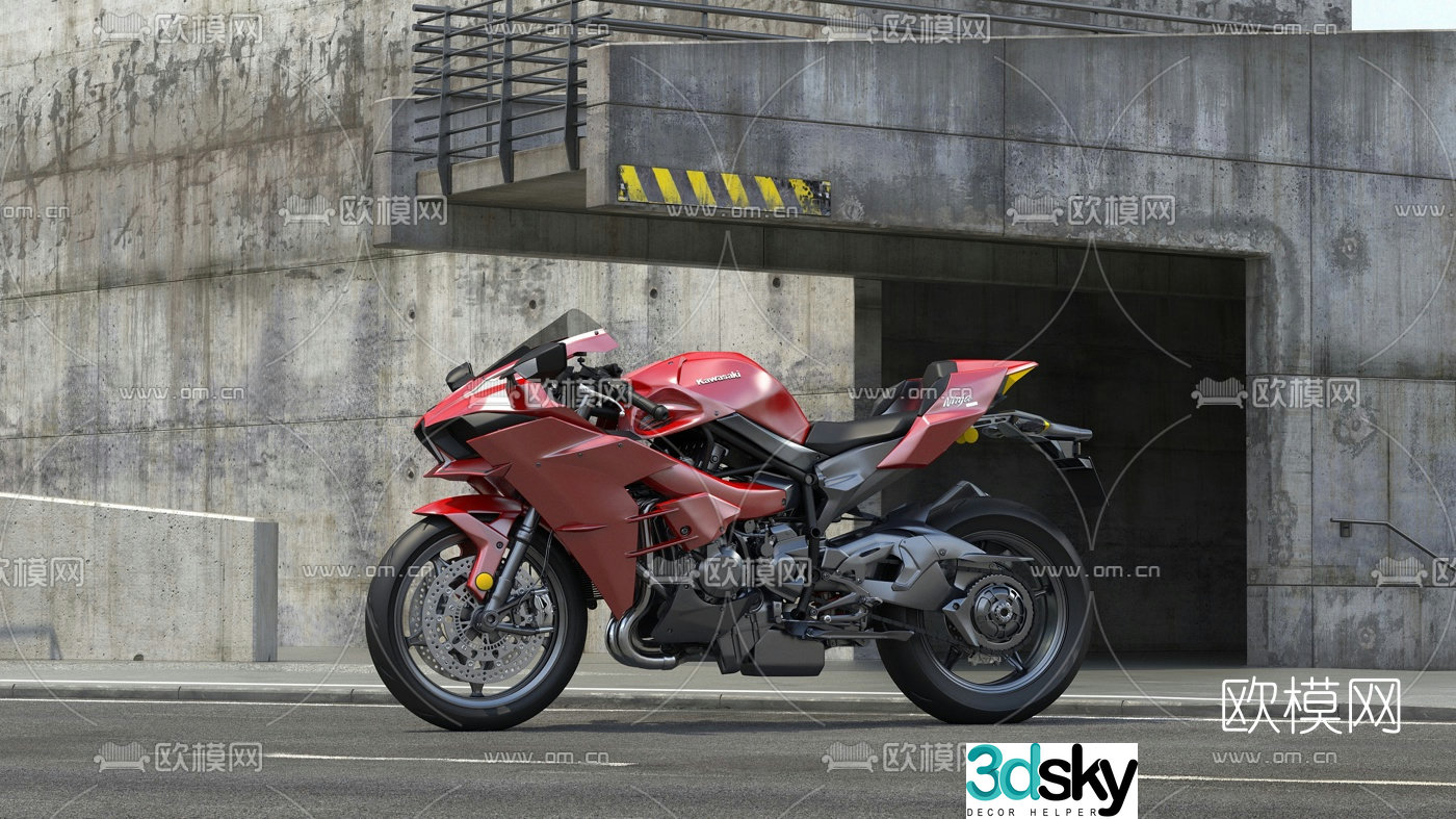 Hyundai Chuanqi motorcycle 3d model