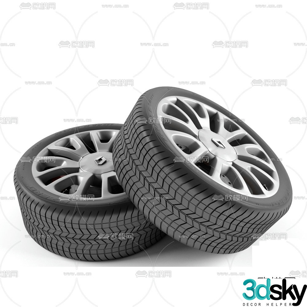modern car tire 3d model