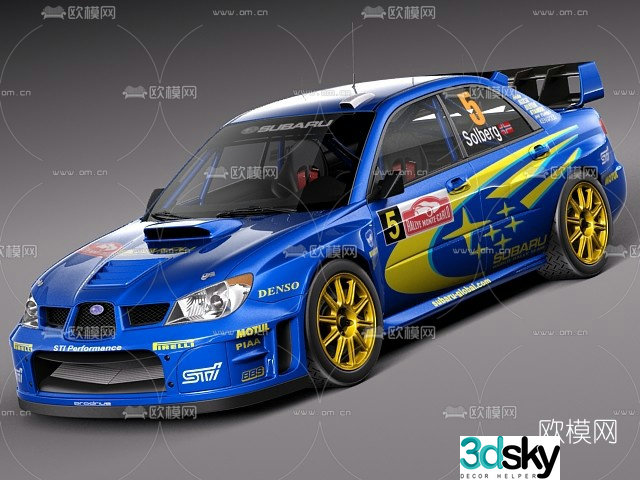 Modern modified racing car 3d model